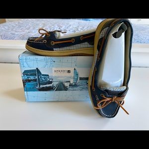Sperry Angelfish Seersucker Boat Shoes, Ladies 7